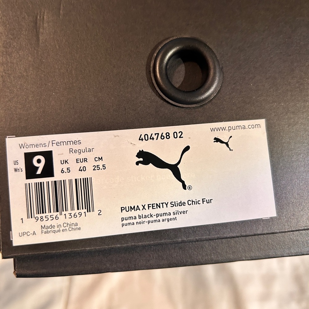 Puma Fenty Vibrant Orange and Blue Slides - Picture 4 of 5